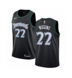 Men's Nike Minnesota Timberwolves #22 Andrew Wiggins Swingman Black Hardwood Classics Jersey
