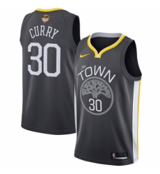 Men's Nike Golden State Warriors #30 Stephen Curry Swingman Black Alternate 2018 NBA Finals Bound NBA Jersey - Statement Edition
