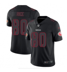 Men's San Francisco 49ers #80 Jerry Rice Black Impact Limited Stitched Jersey