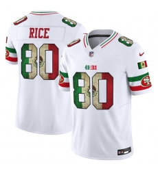 Men's San Francisco 49ers #80 Jerry Rice White 2025 F.U.S.E. Mexico Vapor Limited Football Stitched Jersey