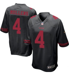 Men's Nike San Francisco 49ers #4 Nick Mullens Game Black NFL Jersey Men's Nike San Francisco 49ers #4 Nick Mullens Game Black NFL Jersey