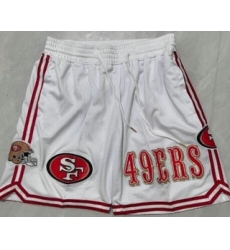 Men's San Francisco 49ers White Just Don Shorts