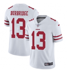 Youth Nike San Francisco 49ers #13 Aaron Burbridge Elite White NFL Jersey