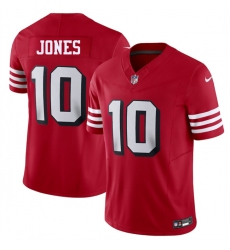 Youth San Francisco 49ers #10 Mac Jones New Red 2025 F.U.S.E. Vapor Untouchable Limited Stitched Football Jersey