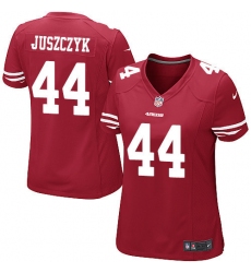 Women's Nike San Francisco 49ers #44 Kyle Juszczyk Game Red Team Color NFL Jersey