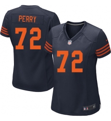 Women's Nike Chicago Bears #72 William Perry Game Navy Blue Alternate NFL Jersey
