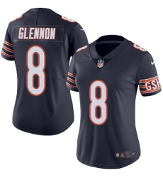 Women's Nike Chicago Bears #8 Mike Glennon Elite Navy Blue Team Color NFL Jersey
