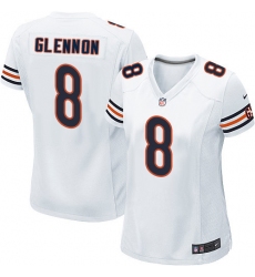 Women's Nike Chicago Bears #8 Mike Glennon Game White NFL Jersey