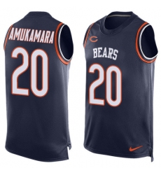Men's Nike Chicago Bears #20 Prince Amukamara Limited Navy Blue Player Name & Number Tank Top NFL Jersey