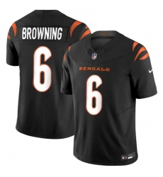 Men's Cincinnati Bengals #6 Jake Browning Black 2023 F.U.S.E. Vapor Untouchable Limited Football Stitched Jersey