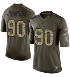 Men's Nike Cincinnati Bengals #90 Michael Johnson Elite Green Salute to Service NFL Jersey