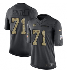 Men's Nike Cincinnati Bengals #71 Andre Smith Limited Black 2016 Salute to Service NFL Jersey