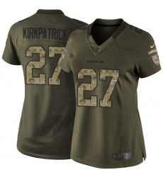 Women's Nike Cincinnati Bengals #27 Dre Kirkpatrick Elite Green Salute to Service NFL Jersey