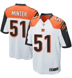 Men's Nike Cincinnati Bengals #51 Kevin Minter Game White NFL Jersey
