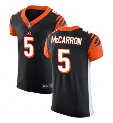 Men's Nike Cincinnati Bengals #5 AJ McCarron Black Team Color Vapor Untouchable Elite Player NFL Jersey