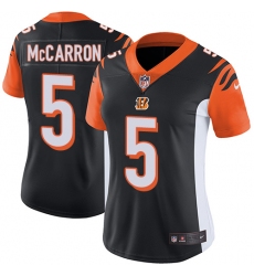 Women's Nike Cincinnati Bengals #5 AJ McCarron Elite Black Team Color NFL Jersey