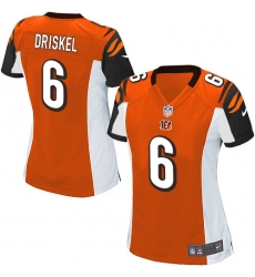 Women's Nike Cincinnati Bengals #6 Jeff Driskel Game Orange Alternate NFL Jersey
