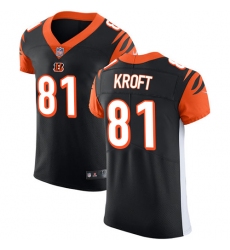 Men's Nike Cincinnati Bengals #81 Tyler Kroft Black Team Color Vapor Untouchable Elite Player NFL Jersey
