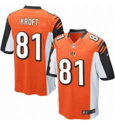 Youth Nike Cincinnati Bengals #81 Tyler Kroft Game Orange Alternate NFL Jersey