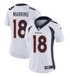 Women's Nike Denver Broncos #18 Peyton Manning Elite White NFL Jersey