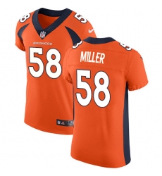 Men's Nike Denver Broncos #58 Von Miller Orange Team Color Vapor Untouchable Elite Player NFL Jersey
