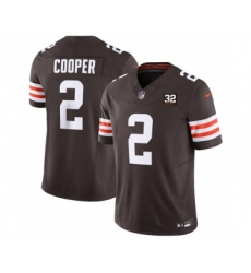 Men's Nike Cleveland Browns #2 Amari Cooper Brown 2023 F.U.S.E. Jim Brown Memorial Vapor Untouchable Limited Football Stitched Jersey