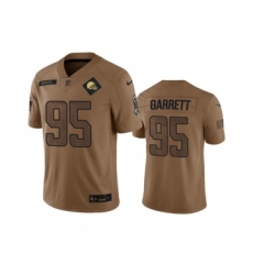 Men's Nike Cleveland Browns #95 Myles Garrett 2023 Brown Salute To Service Limited Football Stitched Jersey