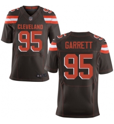 Men's Nike Cleveland Browns #95 Myles Garrett Elite Brown Team Color NFL Jersey Men's Nike Cleveland Browns #95 Myles Garrett Elite Brown Team Color NFL Jersey