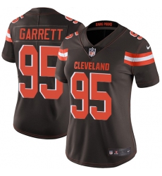 Women's Nike Cleveland Browns #95 Myles Garrett Elite Brown Team Color NFL Jersey