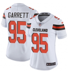 Women's Nike Cleveland Browns #95 Myles Garrett Elite White NFL Jersey