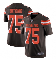Men's Nike Cleveland Browns #75 Joel Bitonio Brown Team Color Vapor Untouchable Limited Player NFL Jersey
