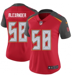 Women's Nike Tampa Bay Buccaneers #58 Kwon Alexander Elite Red Team Color NFL Jersey