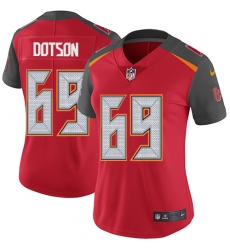 Women's Nike Tampa Bay Buccaneers #69 Demar Dotson Elite Red Team Color NFL Jersey