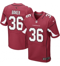 Men's Nike Arizona Cardinals #36 Budda Baker Elite Red Team Color NFL Jersey