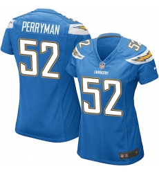 Women's Nike Los Angeles Chargers #52 Denzel Perryman Game Electric Blue Alternate NFL Jersey