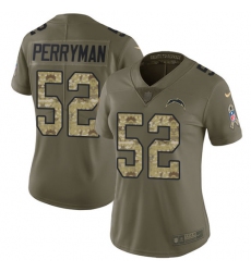 Women's Nike Los Angeles Chargers #52 Denzel Perryman Limited Olive/Camo 2017 Salute to Service NFL Jersey