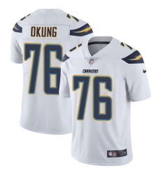 Youth Nike Los Angeles Chargers #76 Russell Okung Elite White NFL Jersey