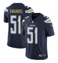 Men's Nike Los Angeles Chargers #51 Kyle Emanuel Navy Blue Team Color Vapor Untouchable Limited Player NFL Jersey