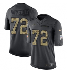Men's Nike Los Angeles Chargers #72 Joe Barksdale Limited Black 2016 Salute to Service NFL Jersey