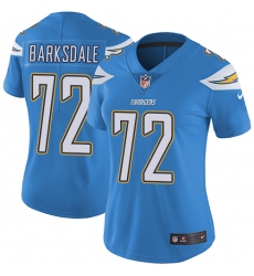 Women's Nike Los Angeles Chargers #72 Joe Barksdale Elite Electric Blue Alternate NFL Jersey