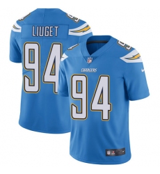 Men's Nike Los Angeles Chargers #94 Corey Liuget Electric Blue Alternate Vapor Untouchable Limited Player NFL Jersey