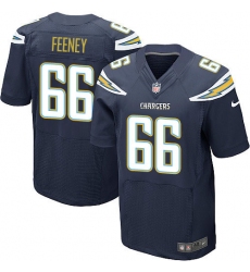 Men's Nike Los Angeles Chargers #66 Dan Feeney Elite Navy Blue Team Color NFL Jersey