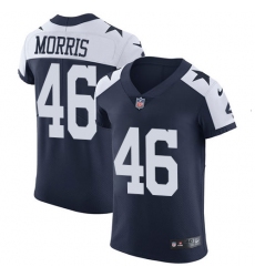 Men's Nike Dallas Cowboys #46 Alfred Morris Navy Blue Throwback Alternate Vapor Untouchable Elite Player NFL Jersey