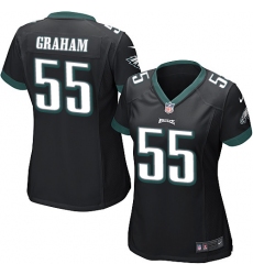 Women's Nike Philadelphia Eagles #55 Brandon Graham Game Black Alternate NFL Jersey