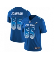 Youth Philadelphia Eagles #65 Lane Johnson Limited Royal Blue NFC 2019 Pro Bowl Football Jersey