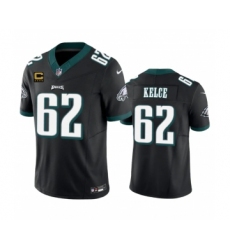 Men's Nike Philadelphia Eagles #62 Jason Kelce Black 2023 F.U.S.E. 4-Star C Vapor Vapor Untouchable Limited Football Stitched Jersey