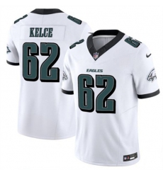 Men's Philadelphia Eagles #62 Jason Kelce White 2024 F.U.S.E. Vapor Untouchable Limited Football Stitched Jersey