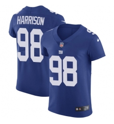 Men's Nike New York Giants #98 Damon Harrison Elite Royal Blue Team Color NFL Jersey