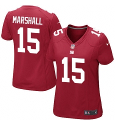 Women's Nike New York Giants #15 Brandon Marshall Game Red Alternate NFL Jersey