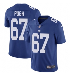 Youth Nike New York Giants #67 Justin Pugh Royal Blue Team Color Vapor Untouchable Limited Player NFL Jersey